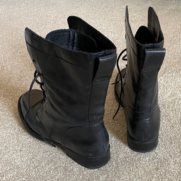 Born Black Leather Combat Boot 9.5 - Picture 3 of 6